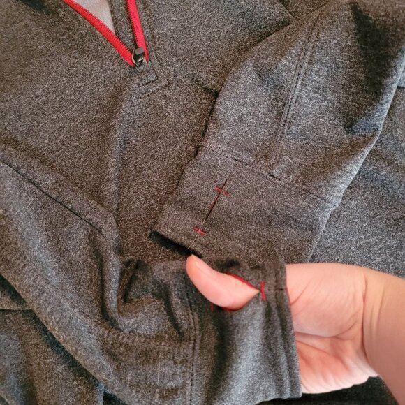 Colosseum Athletics Oklahoma Sooner Quarter Zip Pop Over thumb holes Womans med - Picture 5 of 9